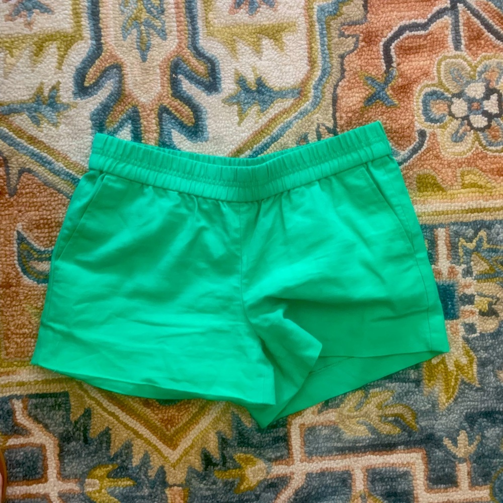 Jcrew Size 4 Green Elastic shorts